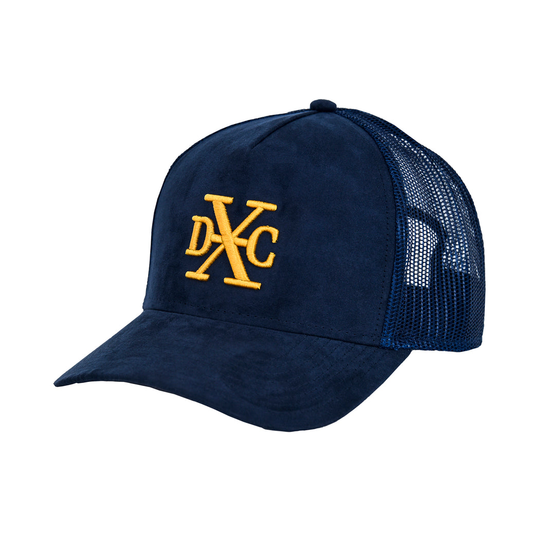 DXC SUEDE TRUCKER NAVY/GOLD - Design By Crime